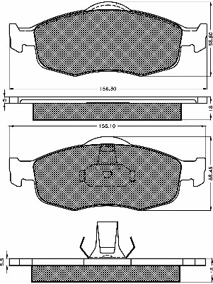 Kit de plaquettes de frein, frein à disque BSF 10366