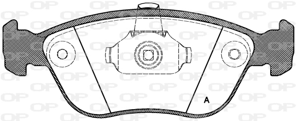 Kit de plaquettes de frein, frein à disque OPEN PARTS BPA0722.00