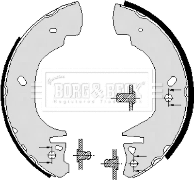 Jeu de mâchoires de frein BORG & BECK BBS6024