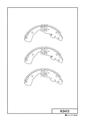 Jeu de mâchoires de frein MK Kashiyama K3413