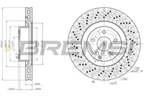 Disque de frein BREMSI CD8030V