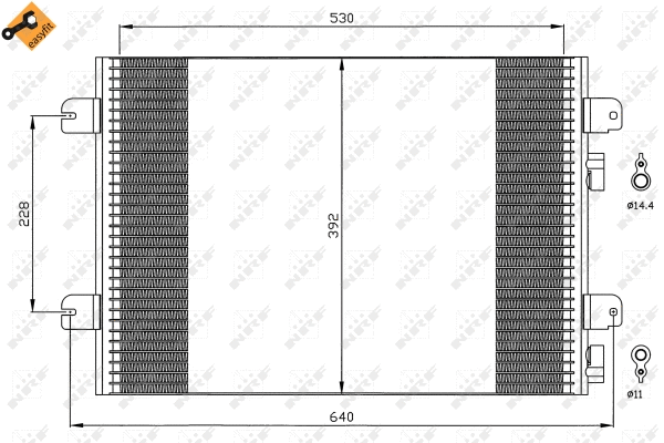 Condenseur, climatisation NRF 35542