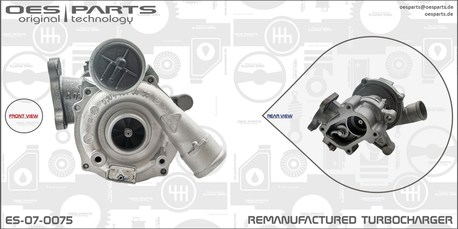 Turbocompresseur, suralimentation OES PARTS ES-07-0075