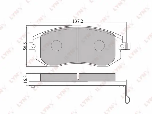 Kit de plaquettes de frein, frein à disque LYNXAUTO BD-7101