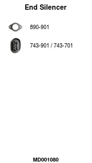 Silencieux arrière FA1 MD001080
