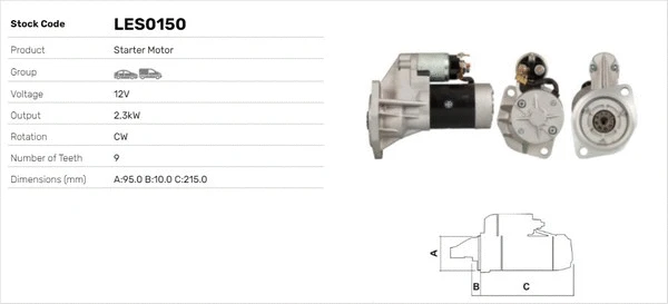 Démarreur LUSA LES0150