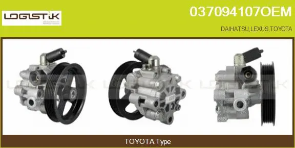 Pompe hydraulique, direction LGK 037094107OEM