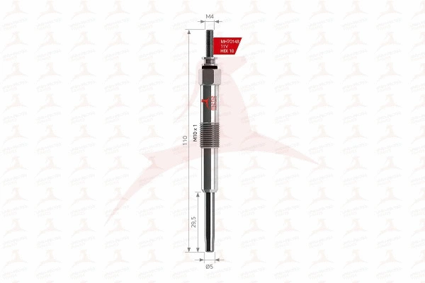 Bougie de préchauffage MEHA AUTOMOTIVE MH70148
