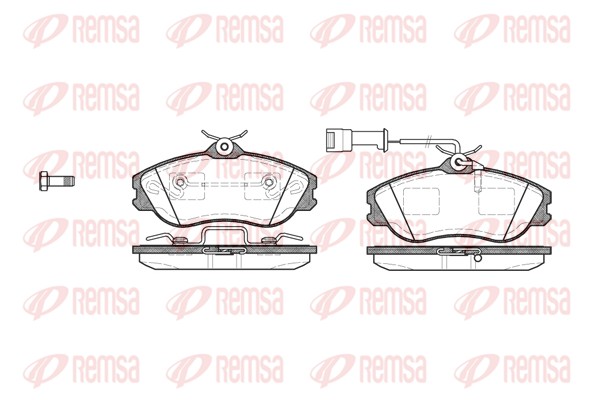 Kit de plaquettes de frein, frein à disque REMSA 0276.22