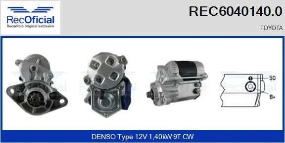 Démarreur RECOFICIAL REC6040140.0