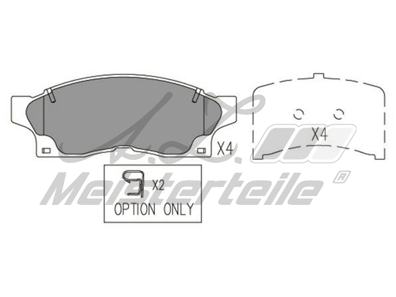 Kit de plaquettes de frein, frein à disque A.Z. Meisterteile AZMT-44-022-2403