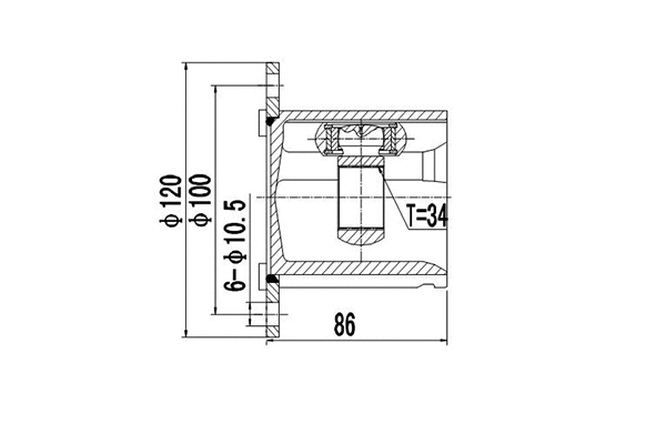 Jeu de joints, arbre de transmission DYNAMATRIX DCV654004