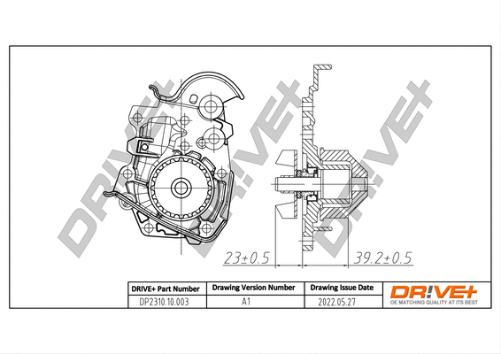 Pompe à eau, refroidissement du moteur Dr!ve+ DP2310.10.003