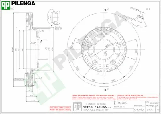 Disque de frein PILENGA V521
