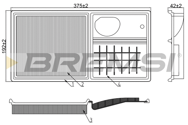 Filtre à air BREMSI FA1019