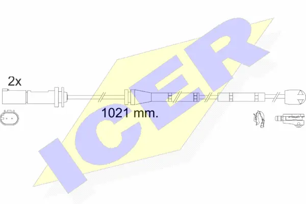 Contact d'avertissement, usure des plaquettes de frein ICER 610554 E C