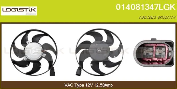 Ventilateur, refroidissement du moteur LGK 014081347LGK