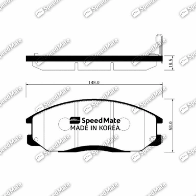 Kit de plaquettes de frein, frein à disque SpeedMate SM-BPH027