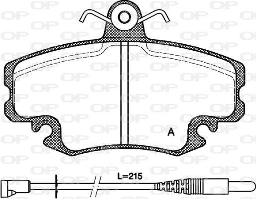 Kit de plaquettes de frein, frein à disque OPEN PARTS BPA0141.32