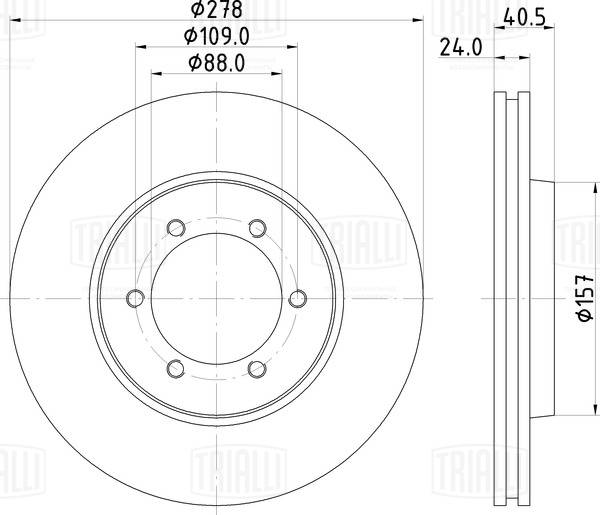 Disque de frein TRIALLI DF 266017