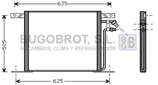 Condenseur, climatisation BUGOBROT 62-MS5220