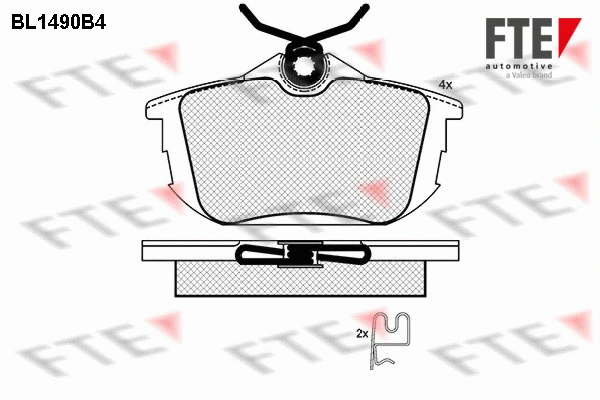 Kit de plaquettes de frein, frein à disque FTE 9010222