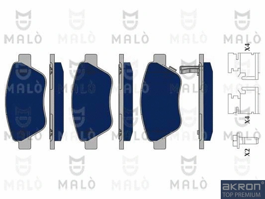 Kit de plaquettes de frein, frein à disque AKRON-MALÒ 1050228