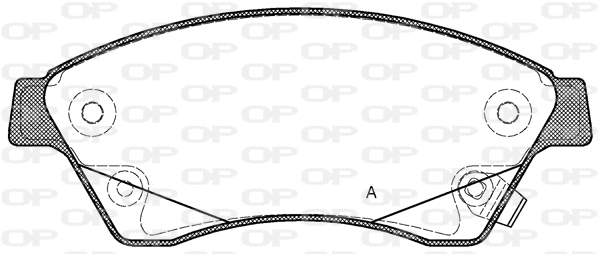 Kit de plaquettes de frein, frein à disque OPEN PARTS BPA1431.12