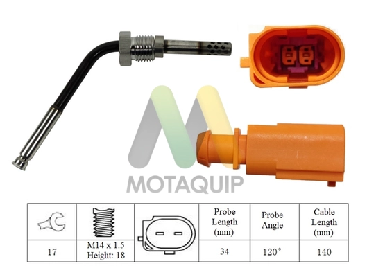 Capteur, température des gaz MOTAQUIP LVET407