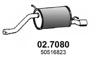 Silencieux arrière ASSO 02.7080