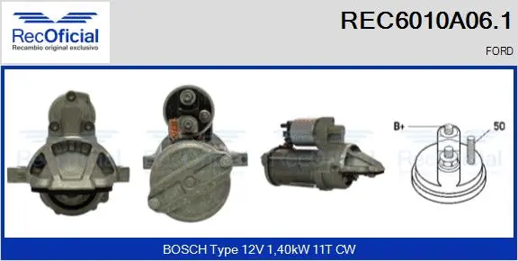 Démarreur RECOFICIAL REC6010A06.1