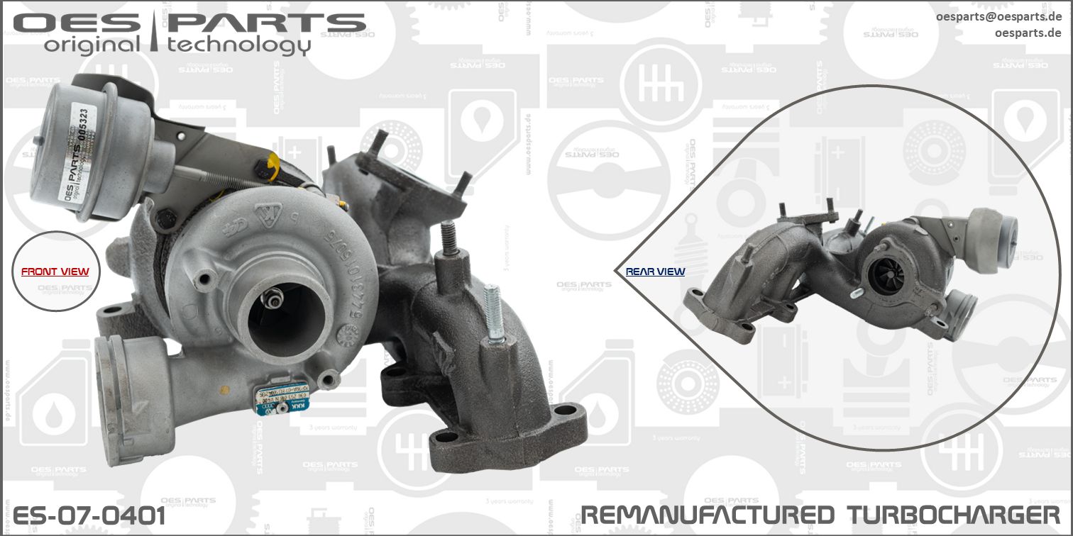 Turbocompresseur, suralimentation OES PARTS ES-07-0401