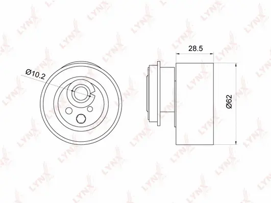 Poulie de tension, courroie crantée LYNXAUTO PB-1045