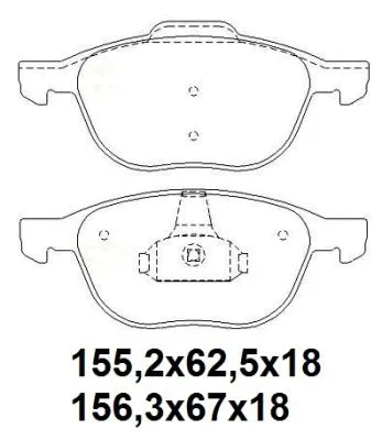 Kit de plaquettes de frein, frein à disque NAKATA NKF 1284P