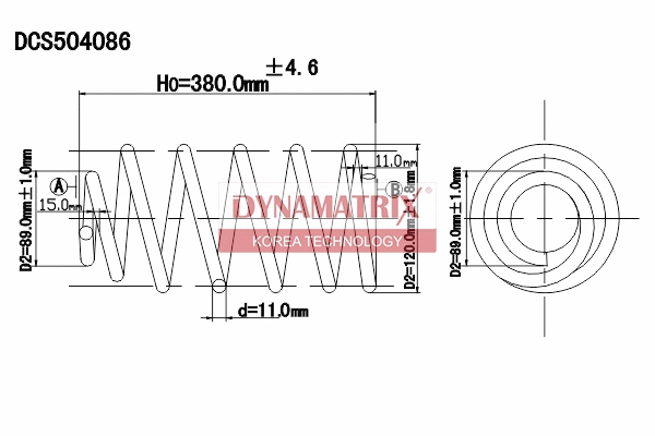 Ressort de suspension DYNAMATRIX DCS504086