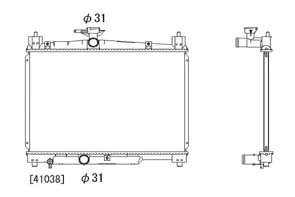 Radiateur, refroidissement du moteur ORDONEZ 2064072
