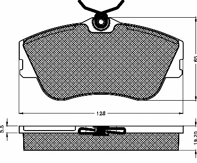 Kit de plaquettes de frein, frein à disque BSF 10384