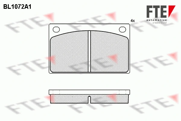 Kit de plaquettes de frein, frein à disque FTE 9010023