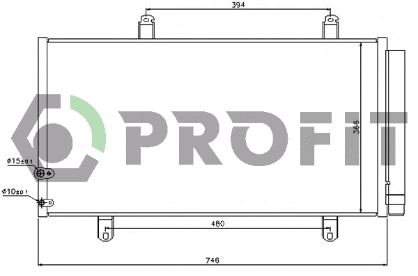 Condenseur, climatisation PROFIT PR 2027C1