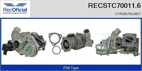 Turbocompresseur, suralimentation RECOFICIAL RECSTC70011.6