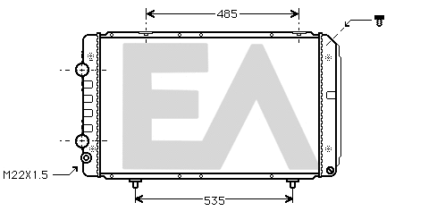 Radiateur, refroidissement du moteur EACLIMA 31R55031