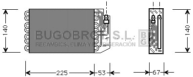 Évaporateur climatisation BUGOBROT 70-MSV029