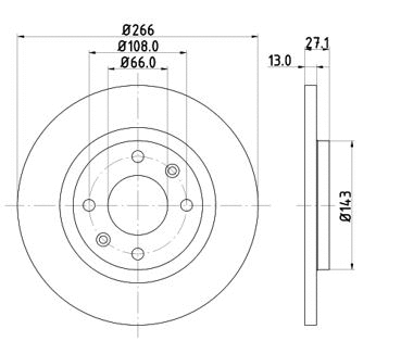Disque de frein MTR 12108539