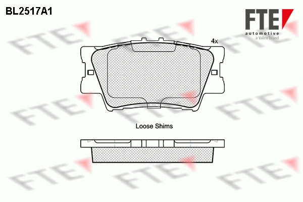 Kit de plaquettes de frein, frein à disque FTE 9010775