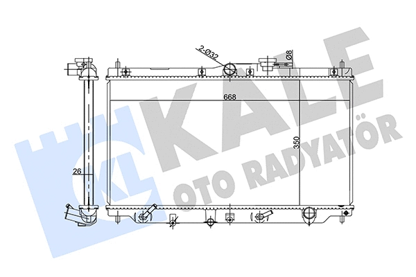 Radiateur, refroidissement du moteur KALE OTO RADYATÖR 358550