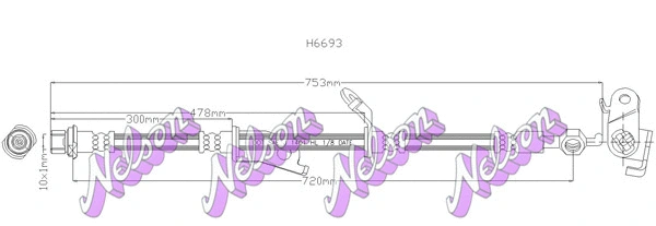 Flexible de frein KAWE H6693