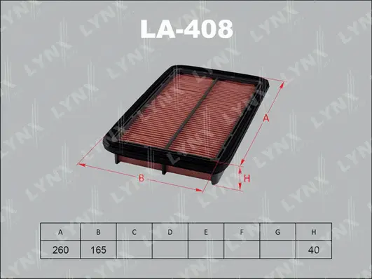 Filtre à air LYNXAUTO LA-408
