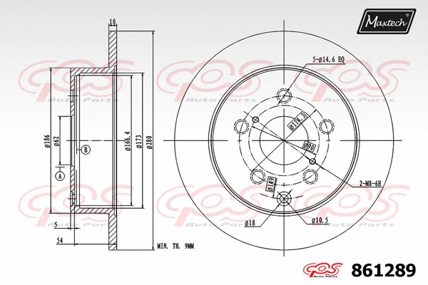 Disque de frein MAXTECH 861289