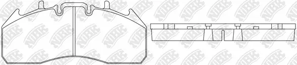 Kit de plaquettes de frein, frein à disque NiBK PN0451