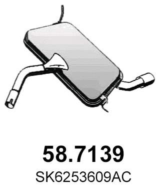 Silencieux arrière ASSO 58.7139